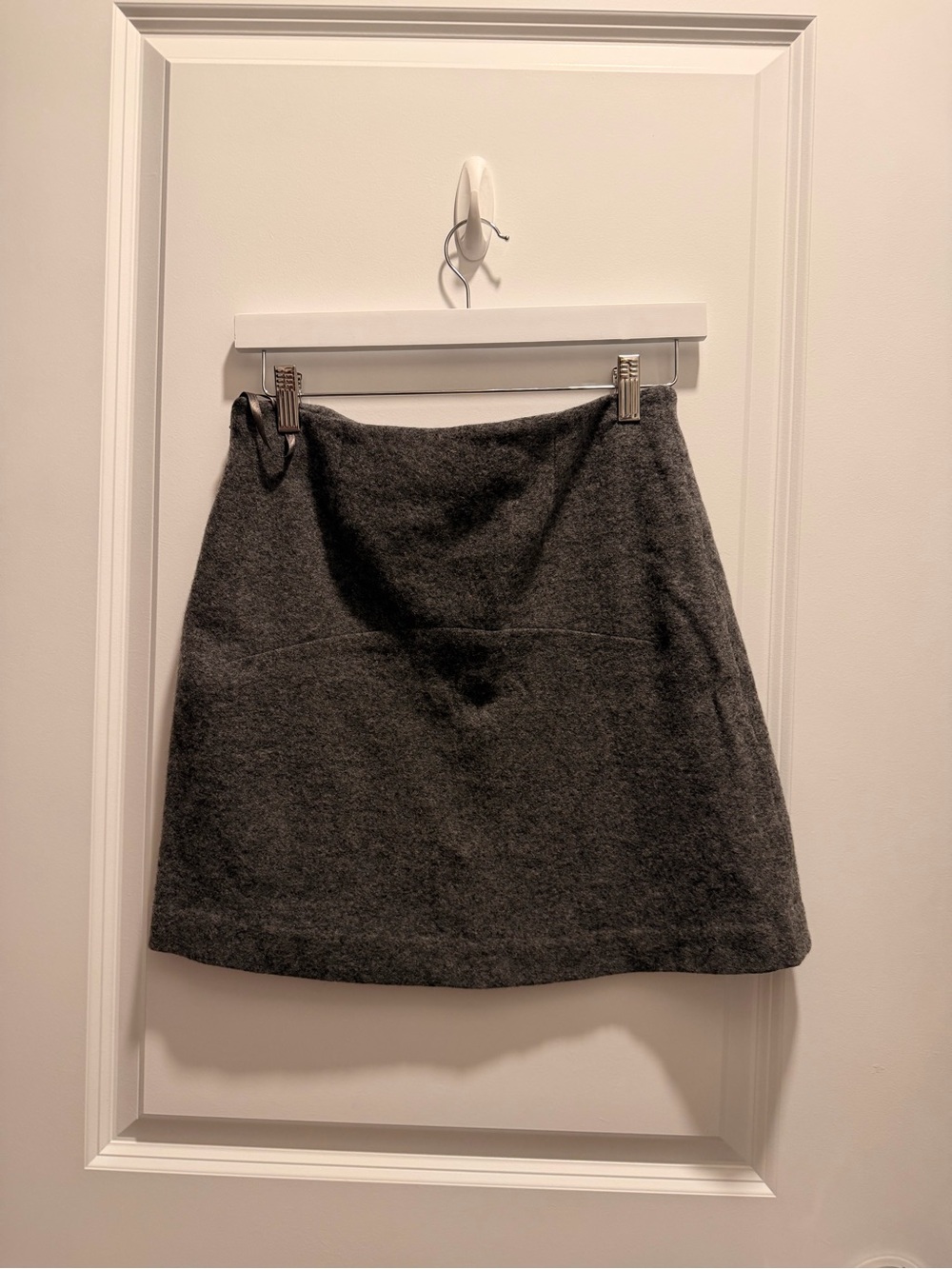 DKNY Vintage Grey Wool A-Line Mini Skirt - Picture 4 of 4